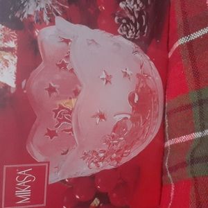 New!Mikasa "Silent Night" glass candle holder